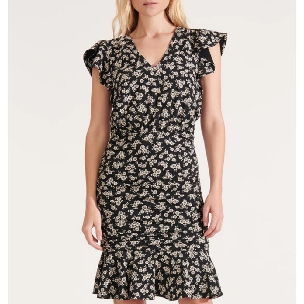 Veronica Beard Black and White Floral Mini Dress
